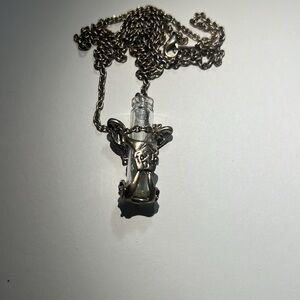 Silver Fairy dust pendant necklace